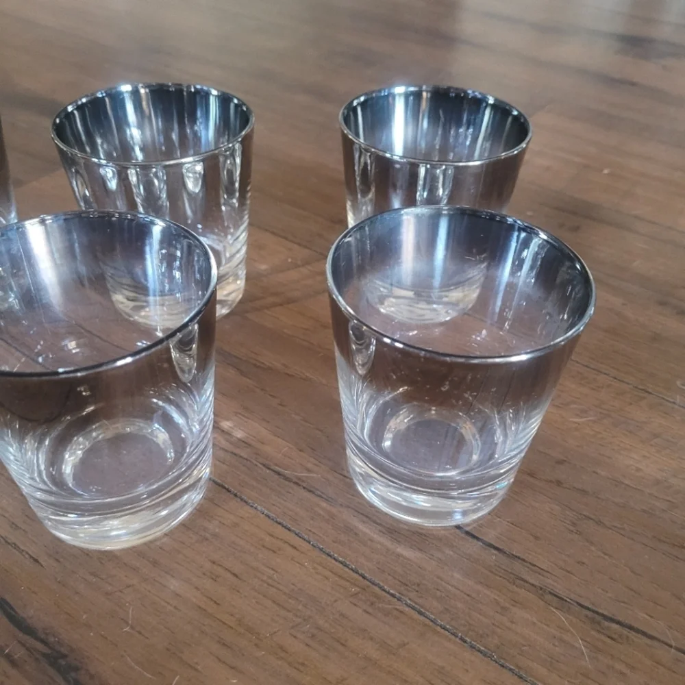 Vitreon‎ Queens Luster Mercury Fade Old Fashion Glasses Set of 6